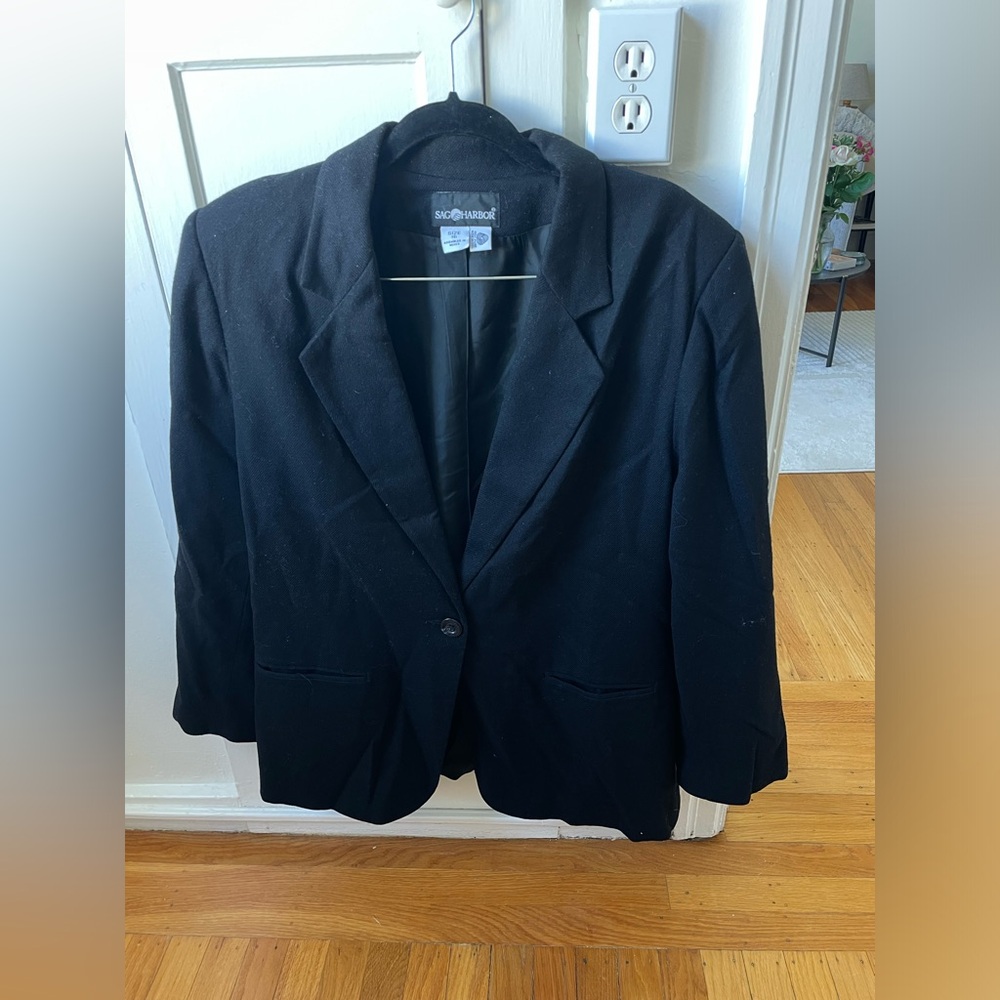 Black wool blazer
